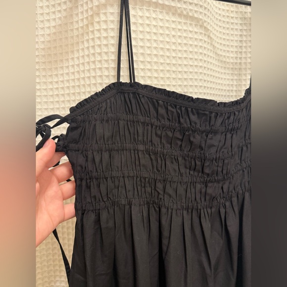 Zara Black Summer Dress with Ties on the Side - 100% cotton - XS - Picture 5 of 7